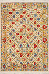 handmade Transitional Kafkaz Beige Blue Hand Knotted RECTANGLE 100% WOOL area rug 10 x 12